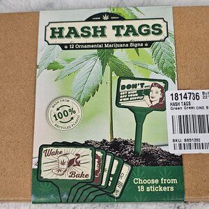 Dolls Kill Bubblegum Stuff Hash Tags Plant Signs Stickers Green 420 Mary Jane